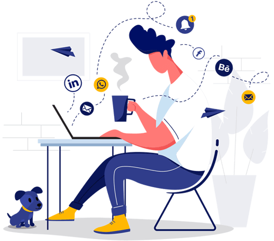 A person is working on digital marketing from Sri Lanka